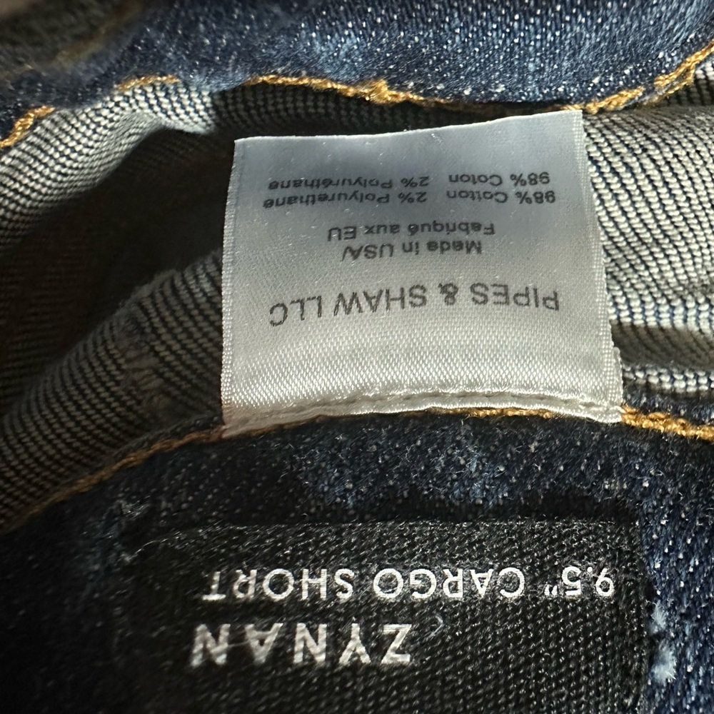 Veronica Beard Zynan 9.5” Cargo Stripe Waist Denim Shorts Allure CutSize 29 EUC - Picture 11 of 13